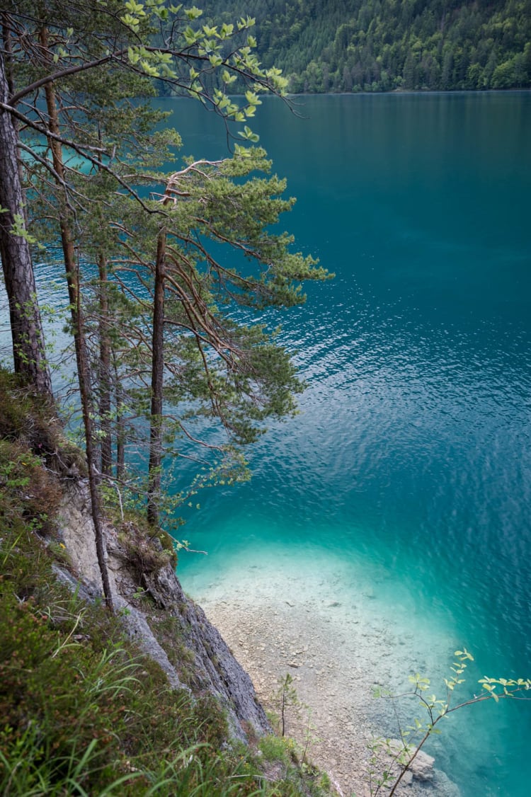 Blick ins den Weissensee vom Slow Trail aus