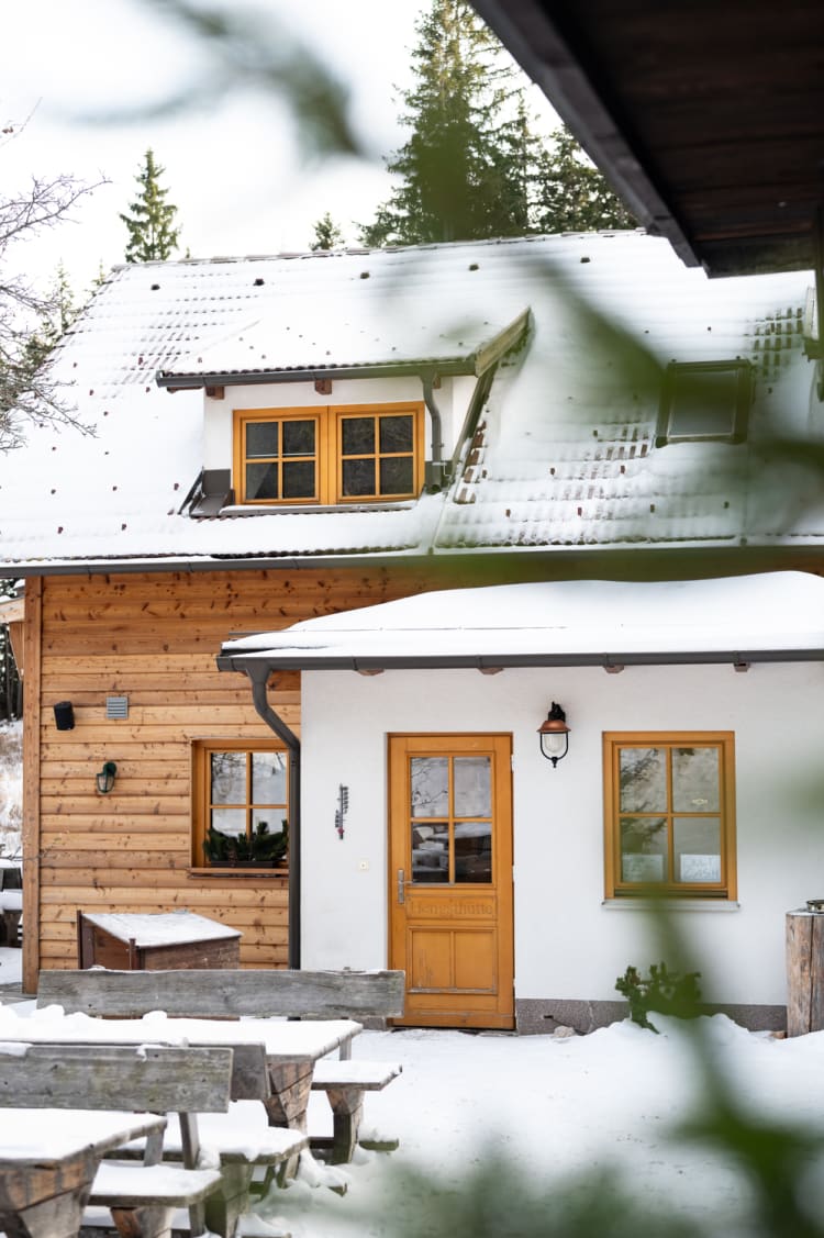 Hengsthütte im Winter, Schneeberg