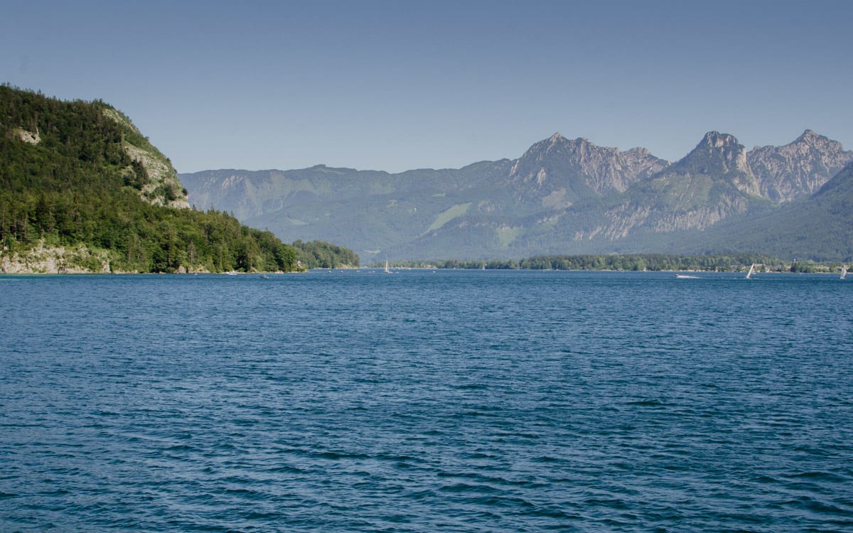 Blick vom Uferweg St. Gilgen auf den Wolfgangsee