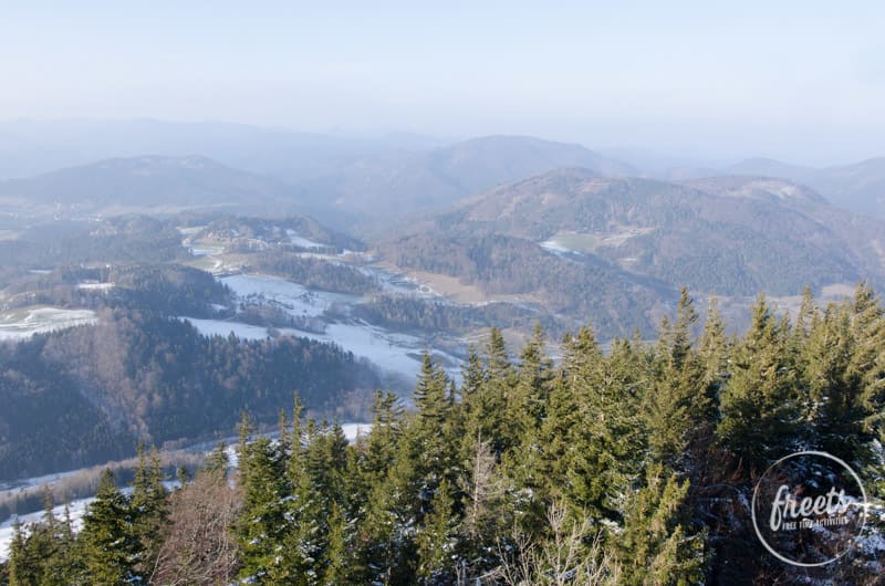 Aussicht, Schneebergblick-Runde, Hohe Wand im Winter