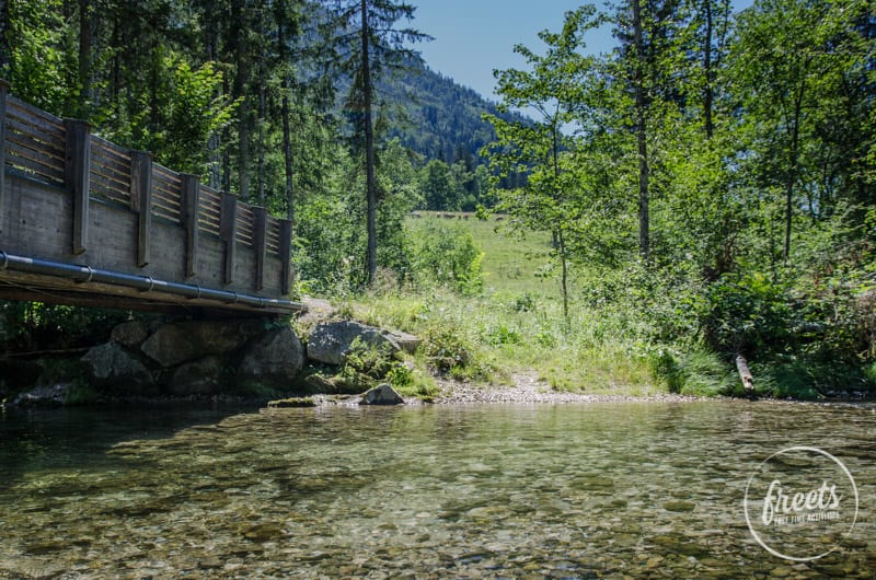 Brücke über den Zufluss des Lunzer Sees, Rundwanderung um den See