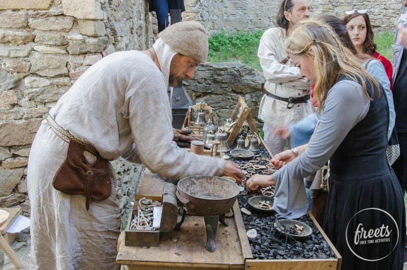 Mittelalterfest, Stand auf der Ruine Aggstein