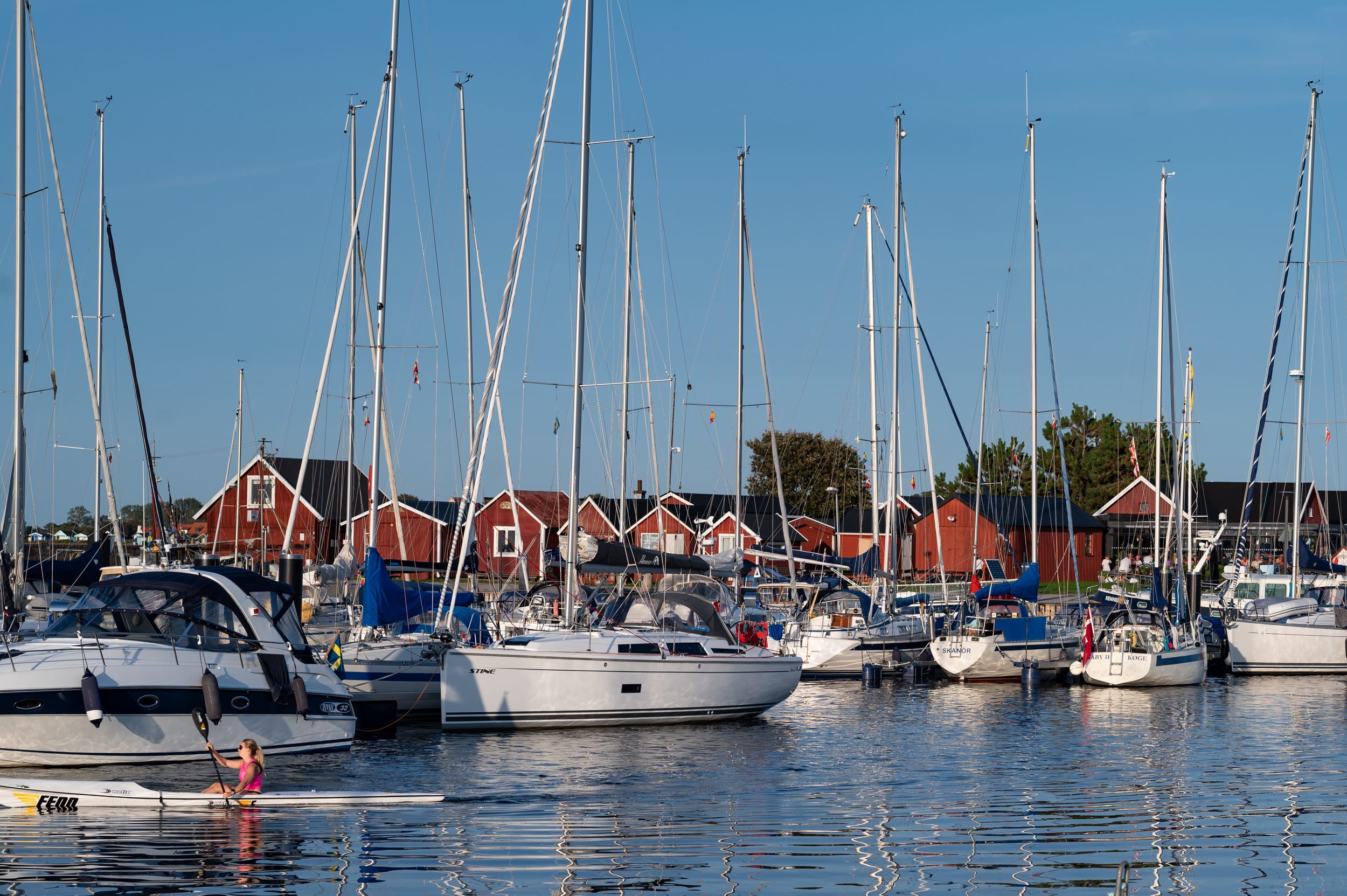 Hafen in Skanör mit Segelbooten, Südschweden