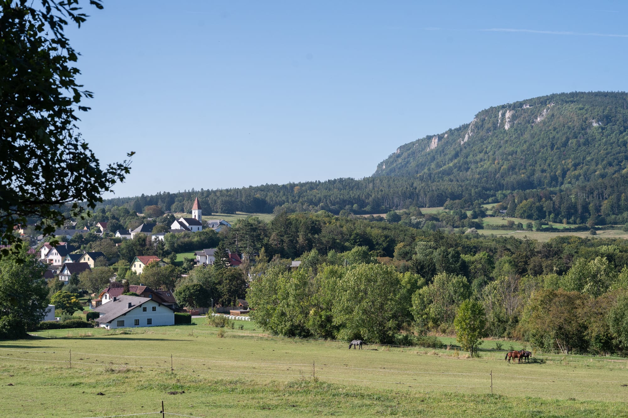 Blick auf Dreistetten