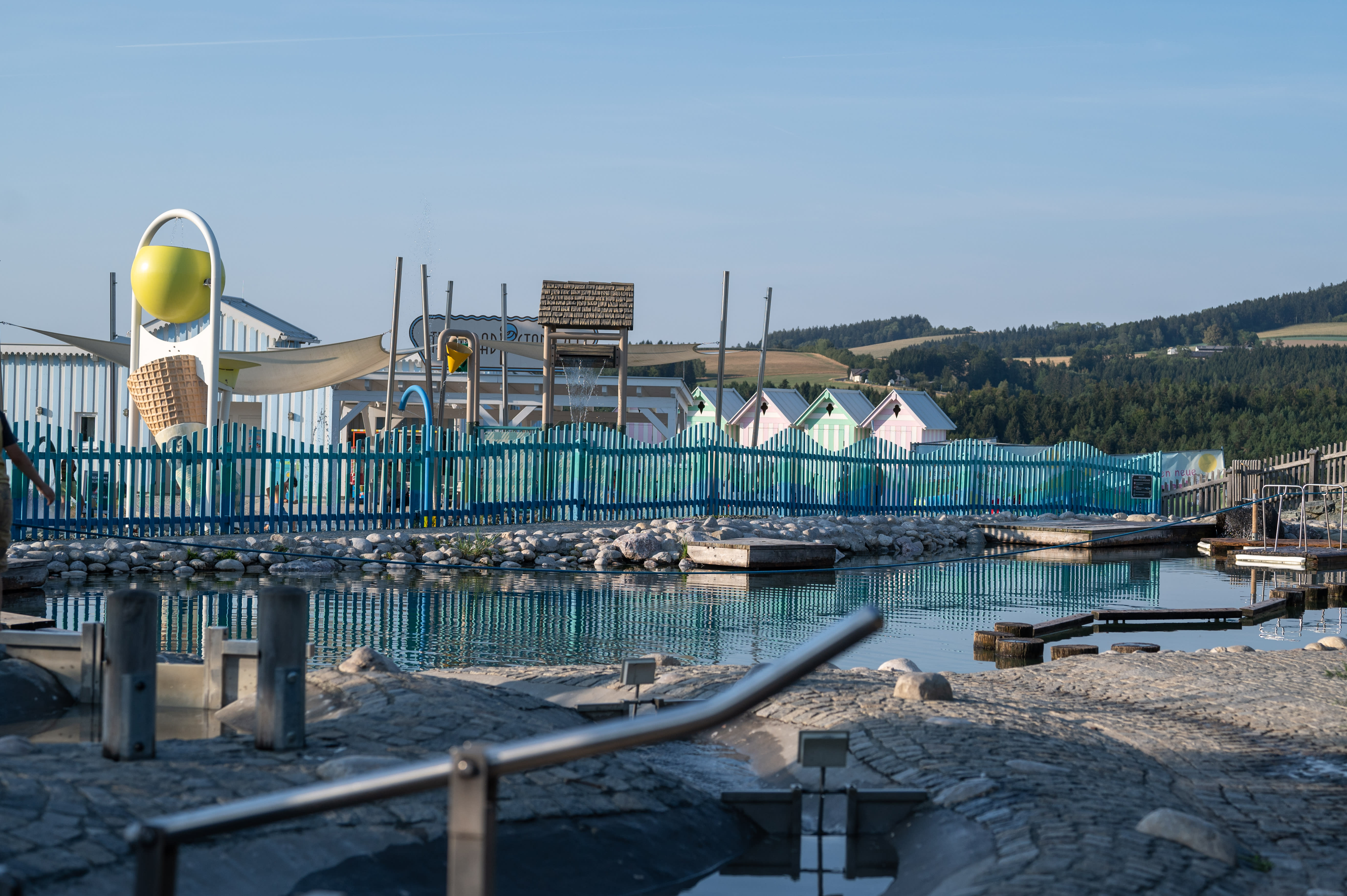 Wasserspielplatz im Erlebnispark Eis Greissler in Krumbach, Niederösterreich