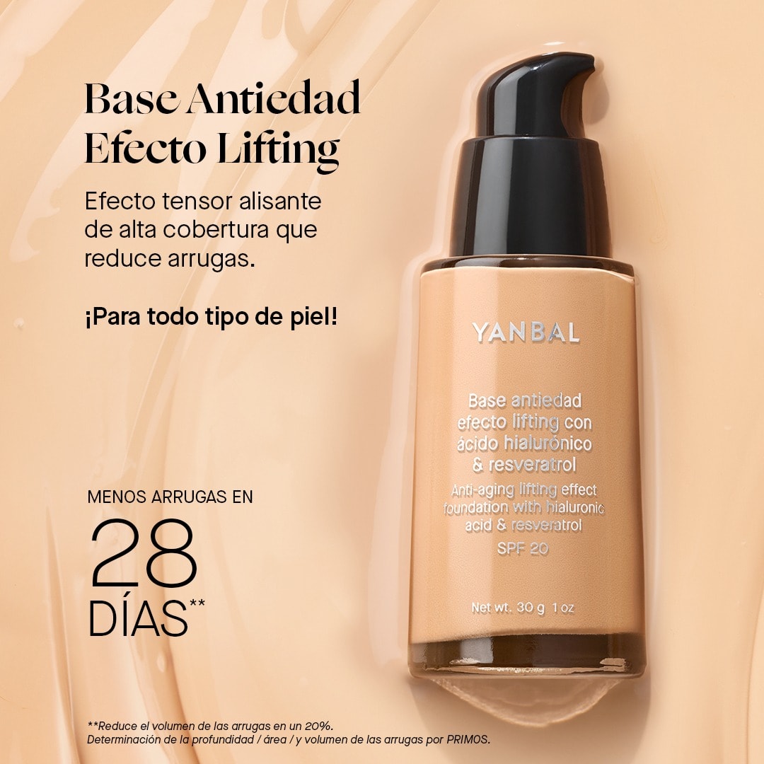 Base Líquida antiedad efecto lifting con ácido hialurónico y reveratrol
