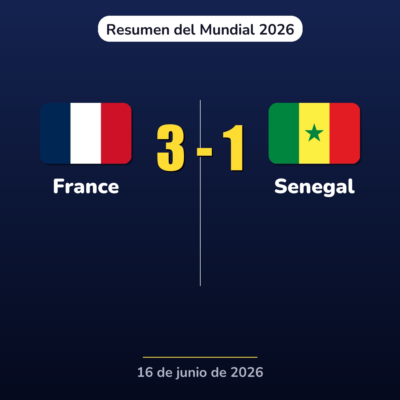 France vs Senegal | Resumen del Mundial 2026 episode artwork