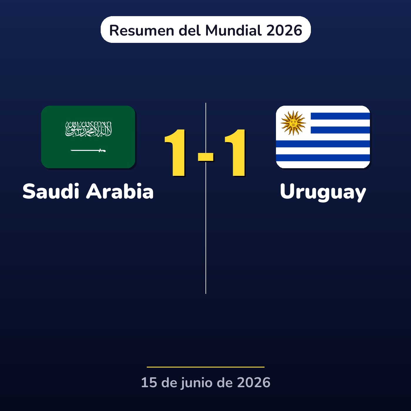 Saudi Arabia vs Uruguay | Resumen del Mundial 2026 episode artwork