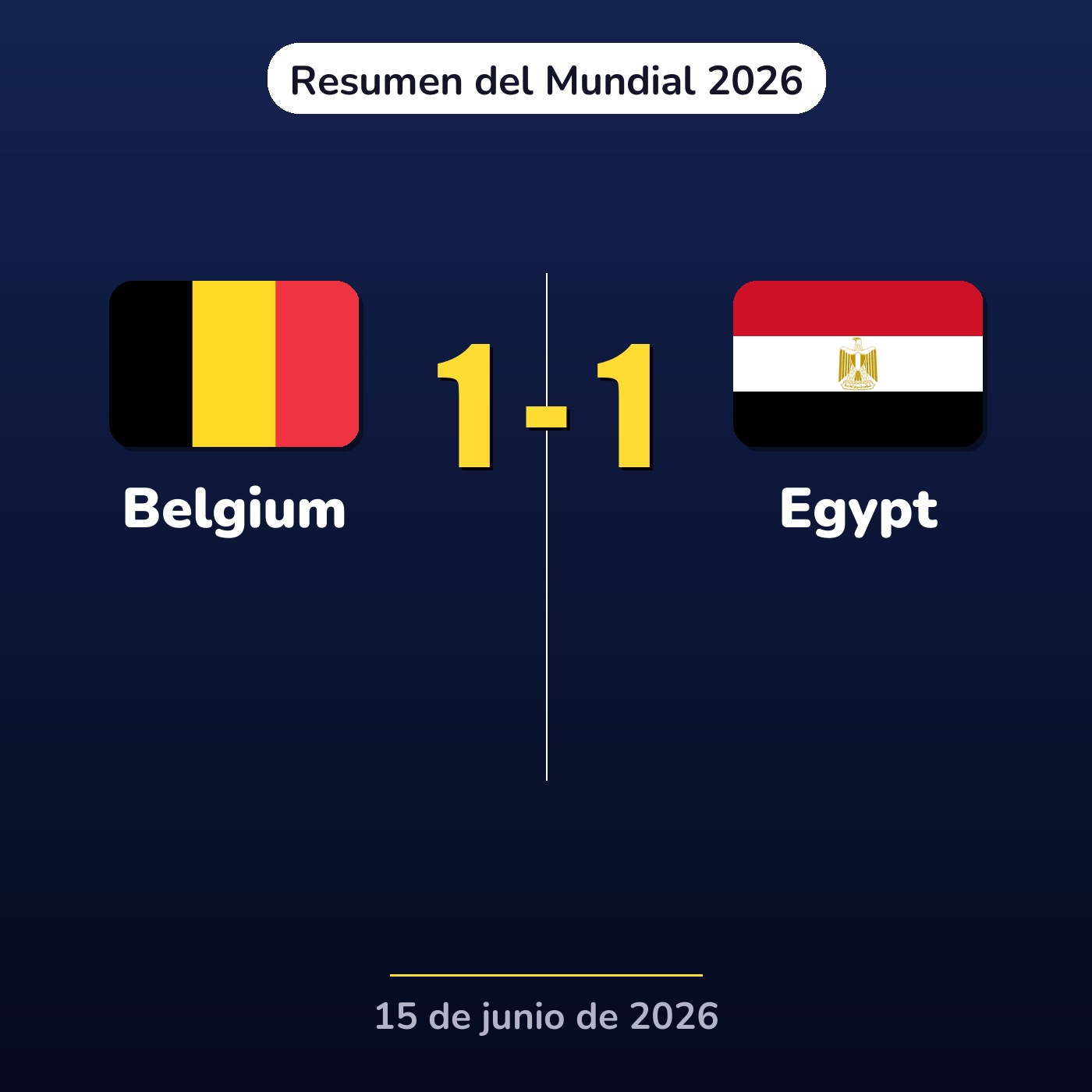 Belgium vs Egypt | Resumen del Mundial 2026 episode artwork