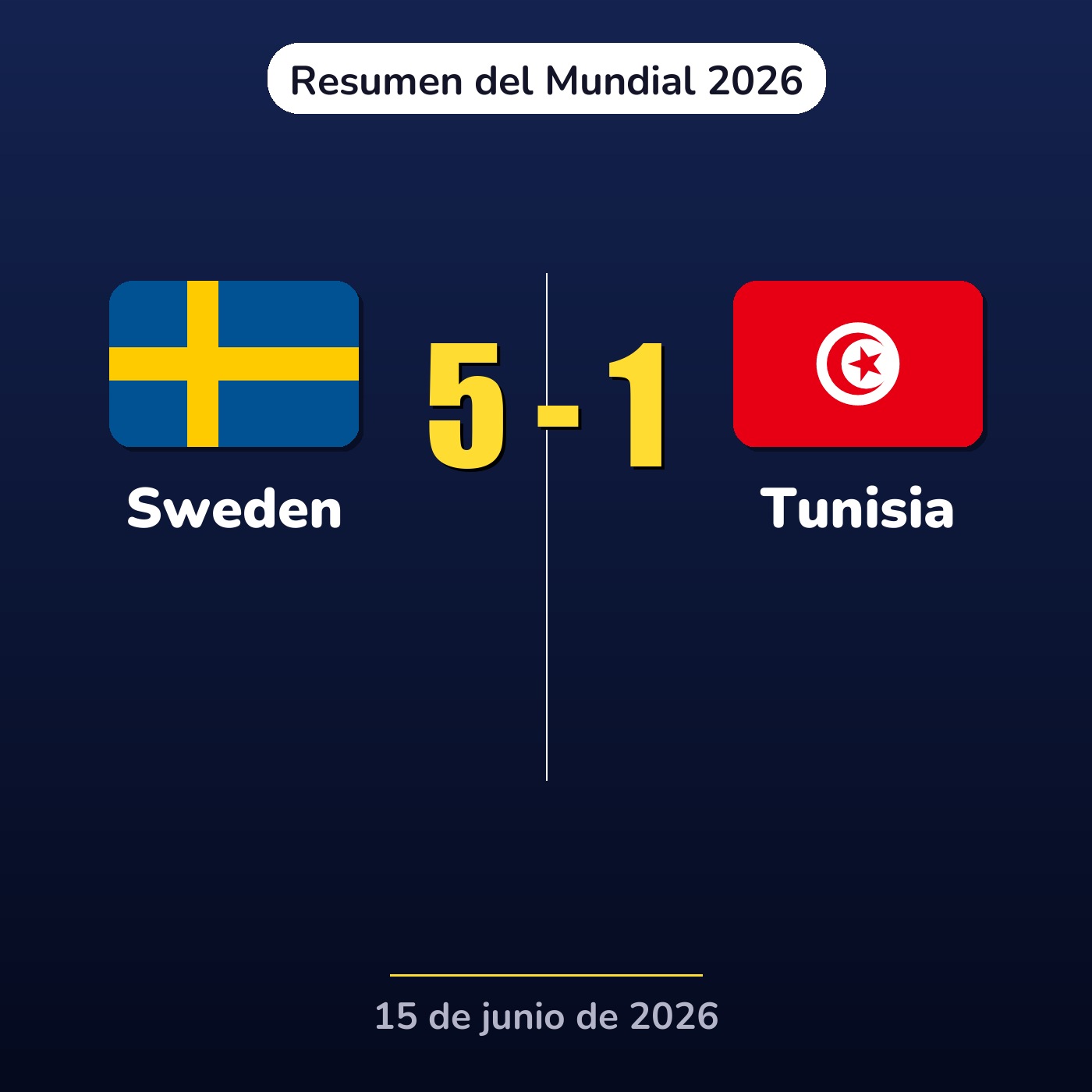 Sweden vs Tunisia | Resumen del Mundial 2026 episode artwork