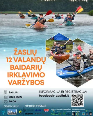 ŽASLIŲ 12 VALANDŲ BAIDARIŲ IRKLAVIMO VARŽYBOS 2026