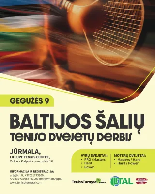 BALTIJOS ŠALIŲ TENISO DVEJETŲ DERBIS’26