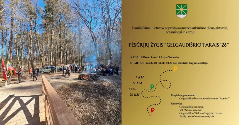 Pėsčiųjų žygis „Gelgaudiškio takais‘26”