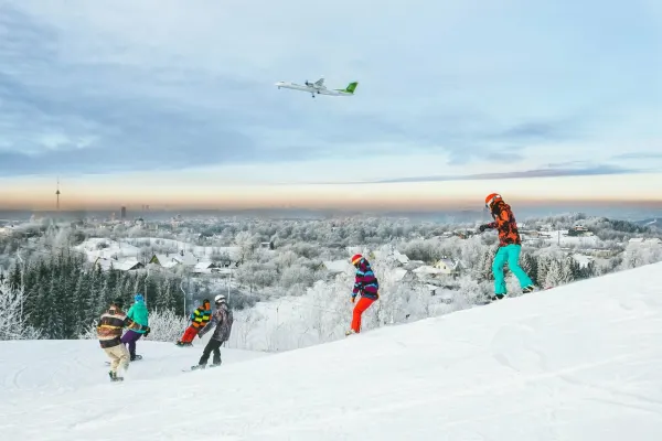 Slidinėjimo trasos ant Gedimino kalno atidarymas