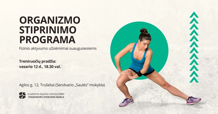 Organizmo stiprinimo programa – fizinio aktyvumo užsiėmimai Trušeliuose