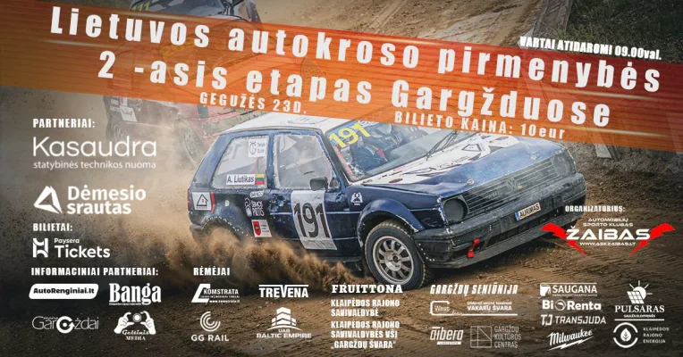 AUTOKROSO PIRMYBIŲ ETAPAS – GARGŽDAI