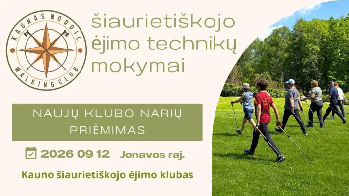 Šiaurietiškojo ėjimo technikų mokymai - intensyvus praktinis lauko seminaras
