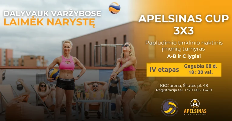 Paplūdimio tinklinio įmonių turnyras 3*3 "Apelsinas cup" IV etapas, lygiai A-B-C
