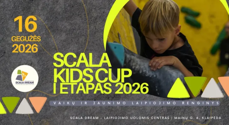 Laipiojimo renginys "SCALA KIDS CUP" 1 etapas 2026