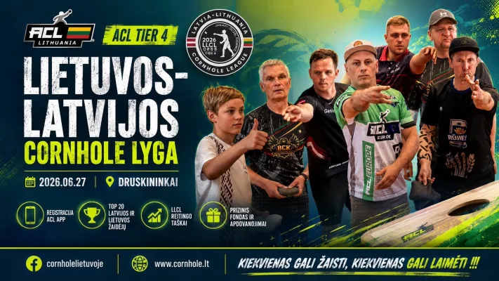 Lietuvos-Latvijos Cornhole Lyga.
