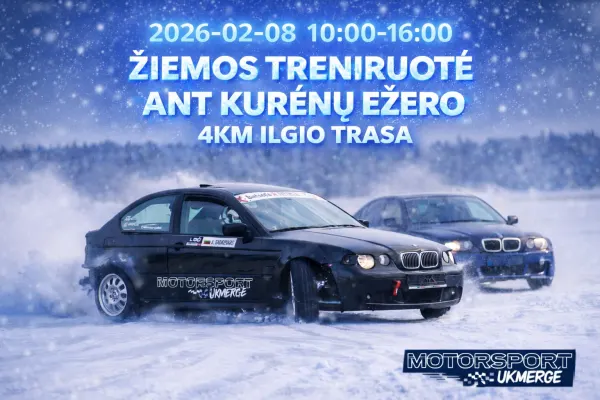,,ŽIEMOS TRENIRUOTĖ ANT KURĖNŲ EŽERO 4KM ILGIO TRASA"