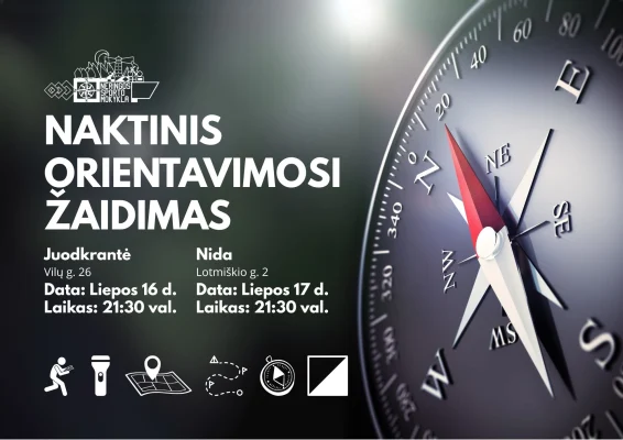 Naktinis orientavimosi žaidimas Neringoje 2026