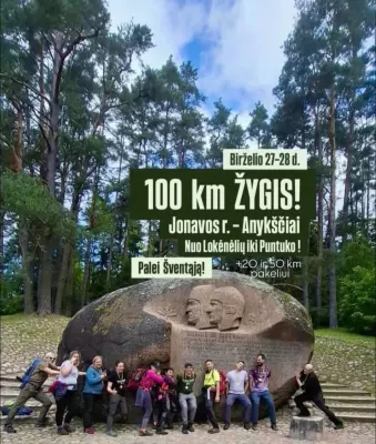 Einam 100! Žygis palei Šventąją: nuo Lokėnėlių iki Puntuko (2026)