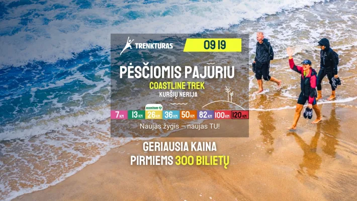 TrenkTuras Coastline trek: Pėsčiomis pajūriu Kuršių nerijoje'26