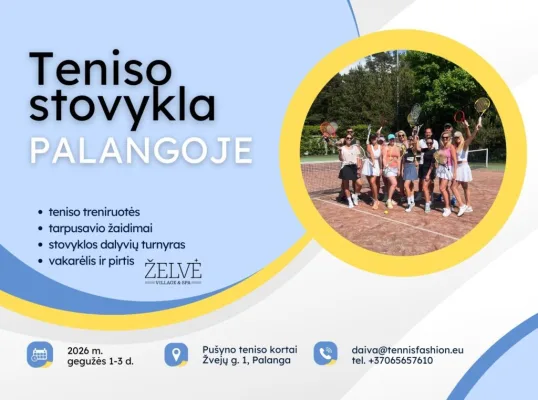 Teniso stovykla Palangoje