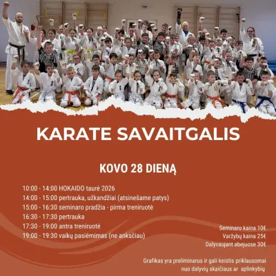 Karate savaitgalis 2026