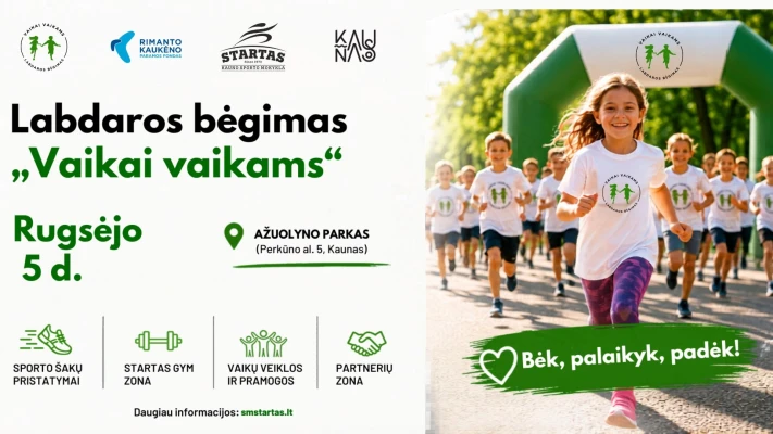 Labdaros bėgimas "VAIKAI VAIKAMS" 2026