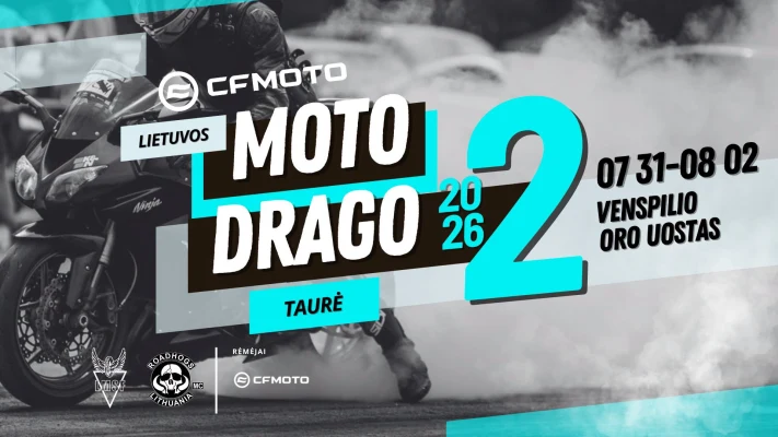2026 m. CFMOTO Lietuvos motociklų DRAG taurės II etapas