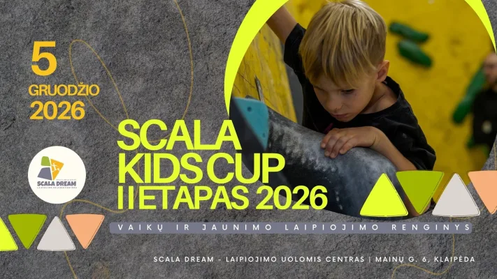 Laipiojimo renginys "SCALA KIDS CUP" 2 etapas 2026