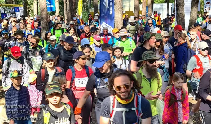 53-asis MATK keliautojų pėsčiomis maratonas prie Ilgio ežero Lazdijų raj.