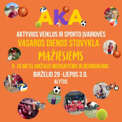 Aktyvios veiklos ir sporto įvairovės dienos stovykla