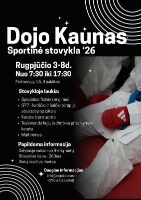 Dojo Kaunas Sportinė stovykla 2026