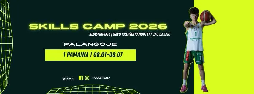 Krepšinio stovykla "Skills Camp 2026" Palangoje (I pamaina)