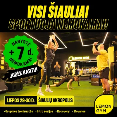 🔥 VISI ŠIAULIAI SPORTUOJA | Atviros durys LEMON GYM Akropolis 🔥
