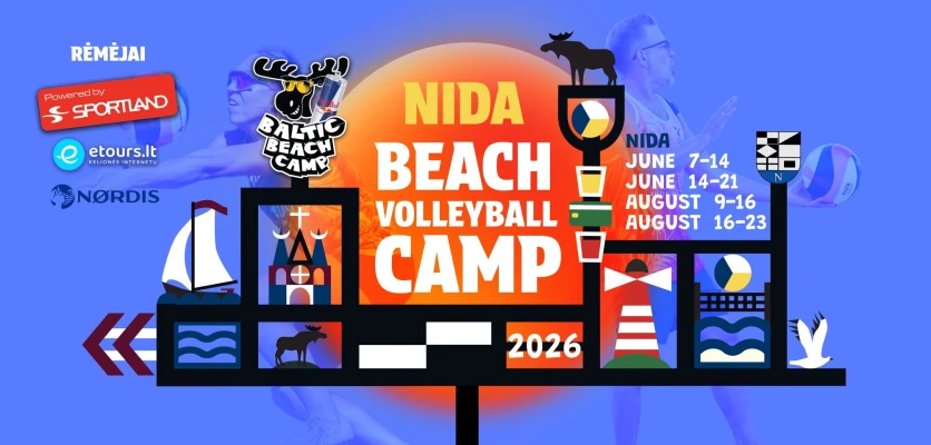 Baltic Beach Camp 2026: Tinklinio stovykla Nidoje / Beach Volleyball, Experiences & Party!