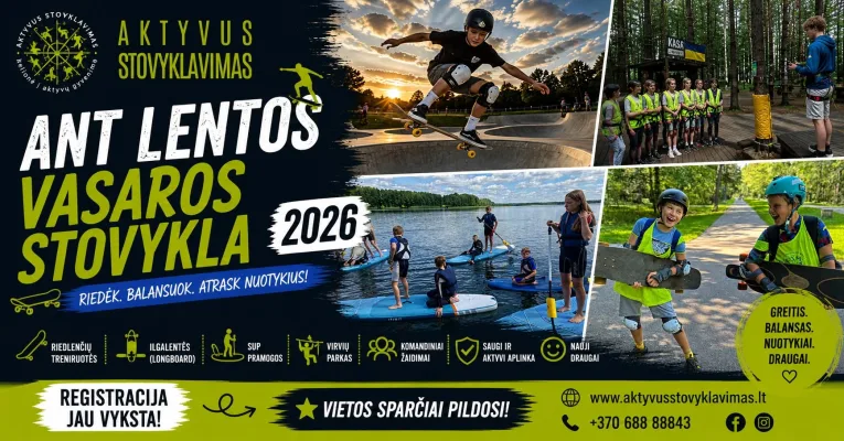  "ANT LENTOS" - Vasaros vaikų stovykla Druskininkai. 