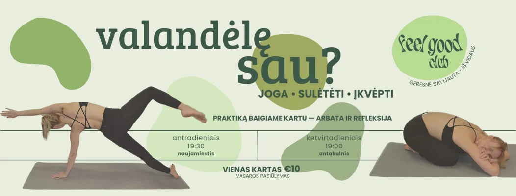 joga + refleksija — feel good club, antakalnis