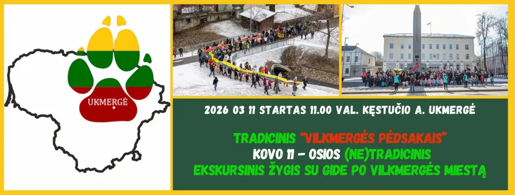 Tradicinis Kovo 11 - osios (NE)tradicinis ekskursinis žygis su GIDE po Vilkmergės miestą