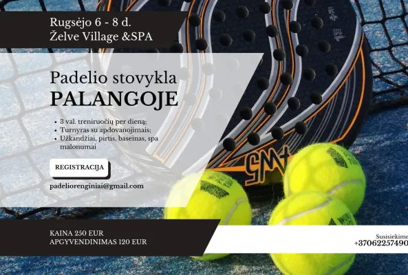 Teniso stovykla PALANGOJE