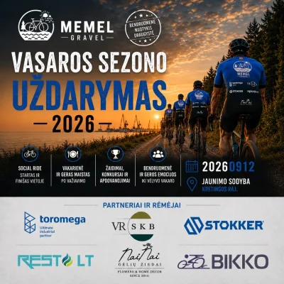 Memel Gravel vasaros sezono uždarymas 2026