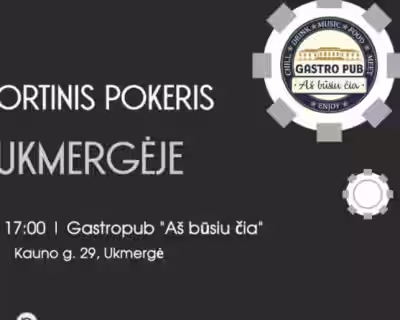 Pokerio turnyras UKMERGĖJE