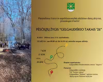 Pėsčiųjų žygis „Gelgaudiškio takais‘26”