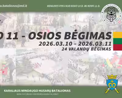 2026 METŲ TRADICINIS KOVO - 11 BĖGIMAS