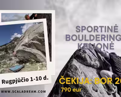 Boulderingo kelionė į Bor (Čekija)
