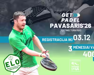 Padelio lyga | GetPadel PAVASARIS'26 ᴛᴇ̨sᴛɪɴɪs ᴛᴜʀɴʏʀᴀs