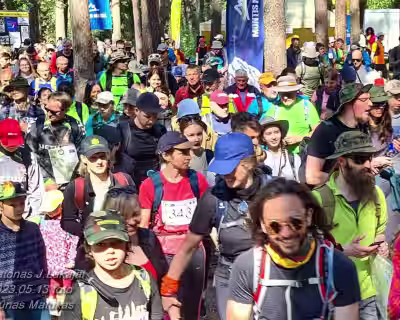 53-asis MATK keliautojų pėsčiomis maratonas prie Ilgio ežero Lazdijų raj.